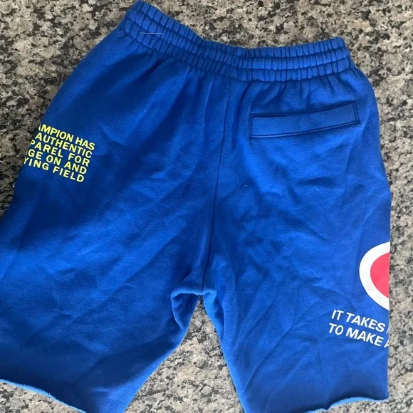 Men’s Champion Graphic Shorts, Blue, Small - Picture 2 of 4